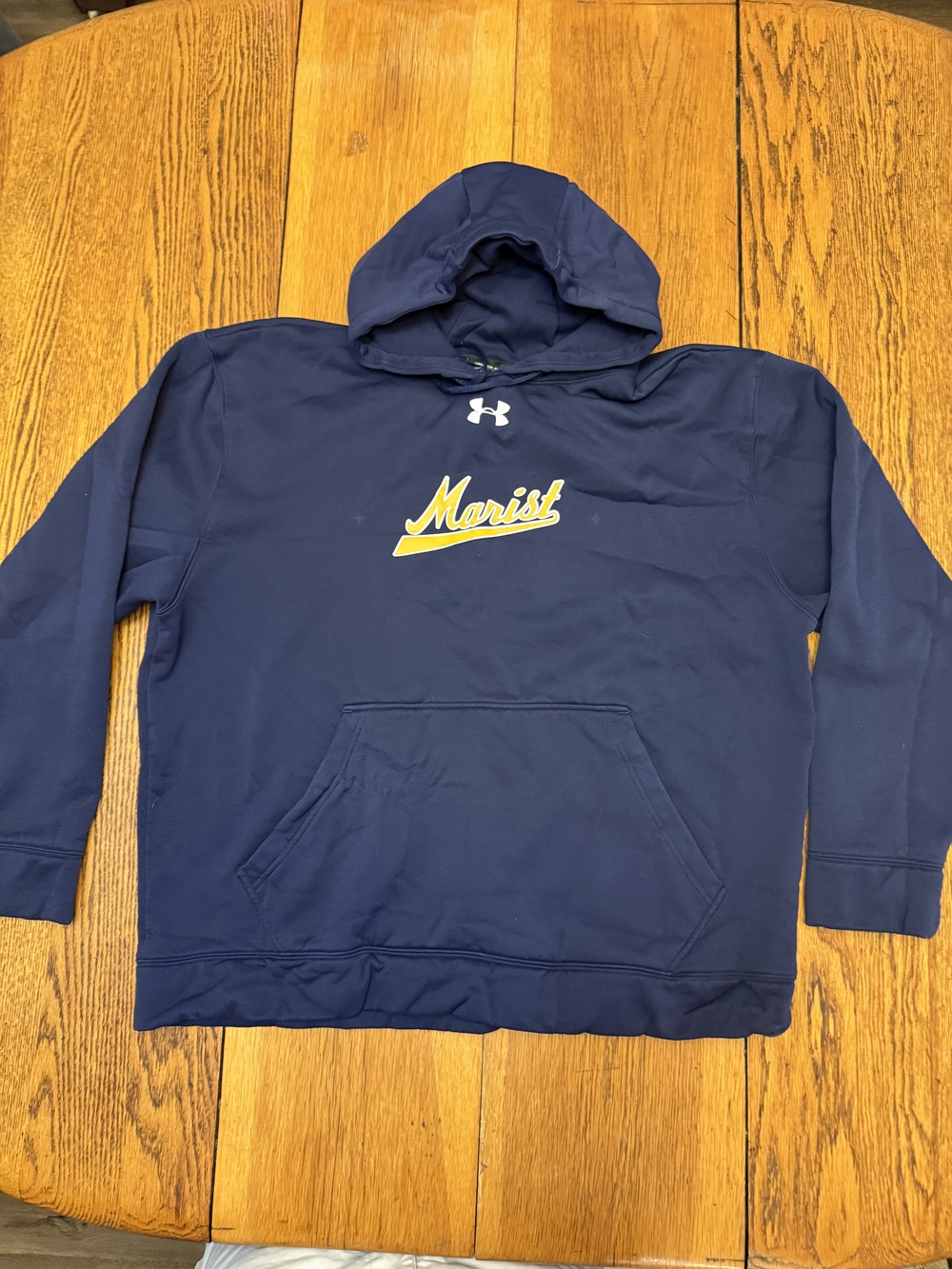 Marist Hooded Sweatshirt Mens Large Blue Pullover Under Armour College Hoodie